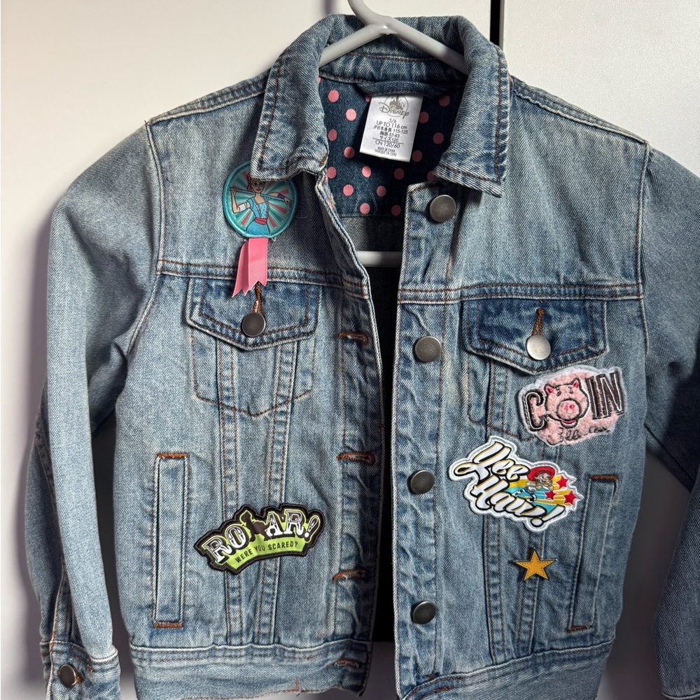 Disney Girls Bo-Peep Denim Jacket with Patches size 5/6
